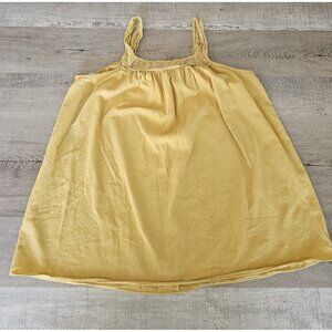 Gigio Tank Top Women’s Size L Mustard Yellow Textured Tank Top Sleeveless